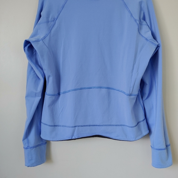Adidas Reversible Jacket Climalite Size Large Cornflower Blue Black - Picture 14 of 16